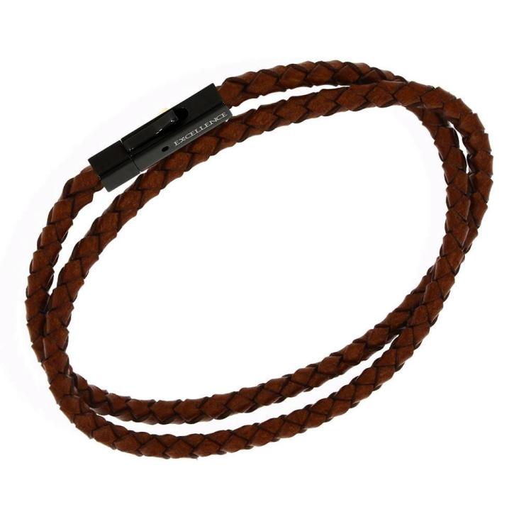 Bracelet en cuir marron