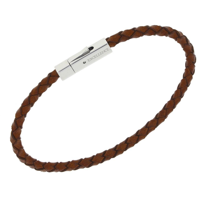 Bracelet en cuir marron clair