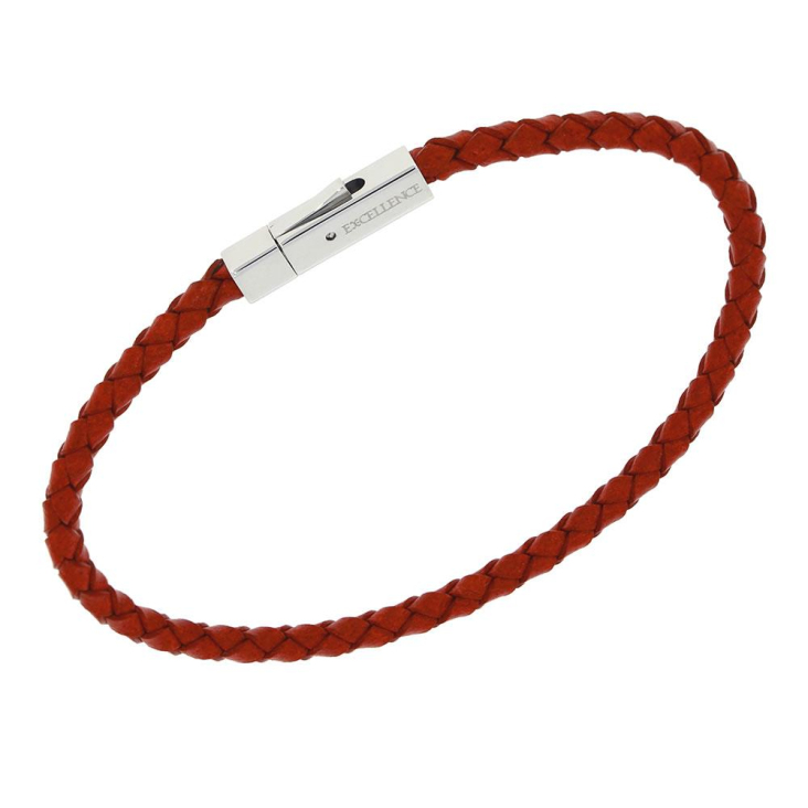Bracelet en cuir rouge
