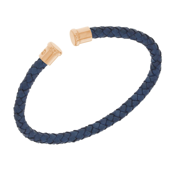 Cuir Bleu 4mm Excellence Caméléon Acier 316L R