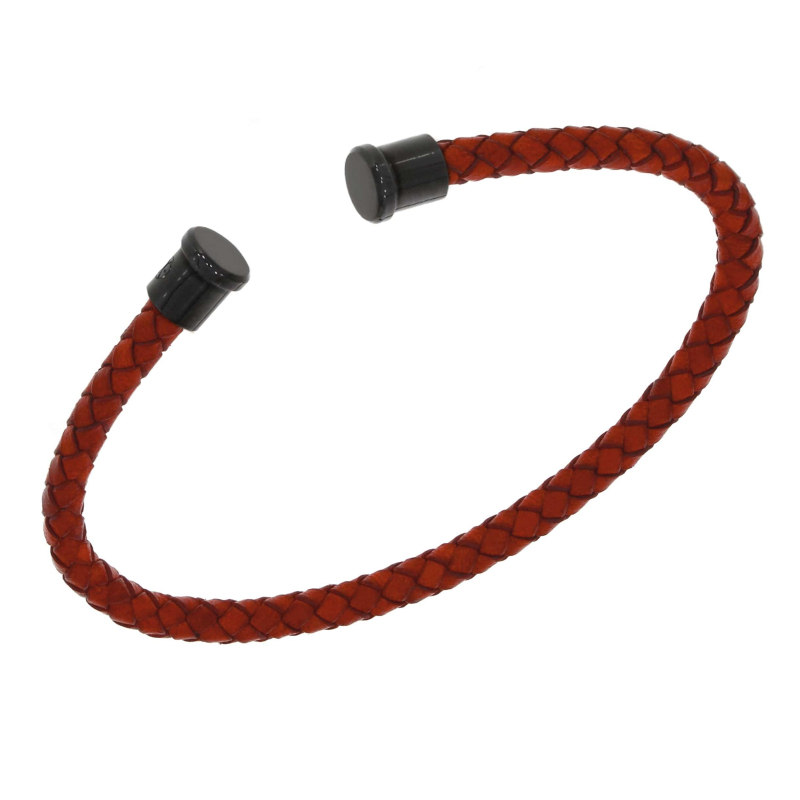 Cuir Rouge 4mm Excellence Caméléon Acier 316L B Cuir Rouge 4mm Excellence Caméléon Acier 316L B