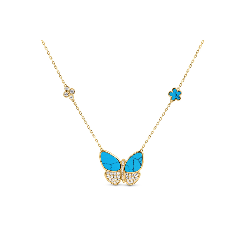 Plaqué Or 18K & Turquoise