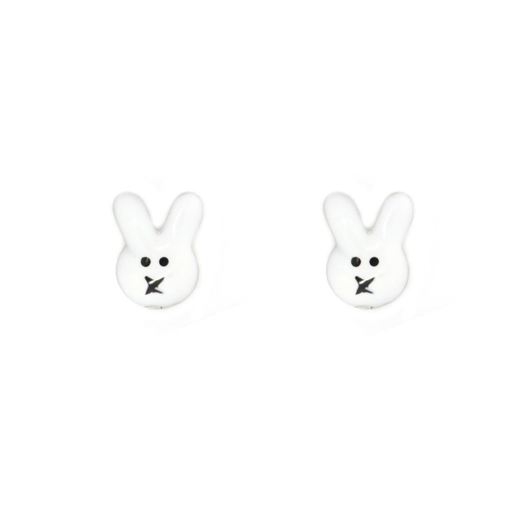 Puces d'Oreilles d'Oreilles Lapin Excellence Argent 925 Rh