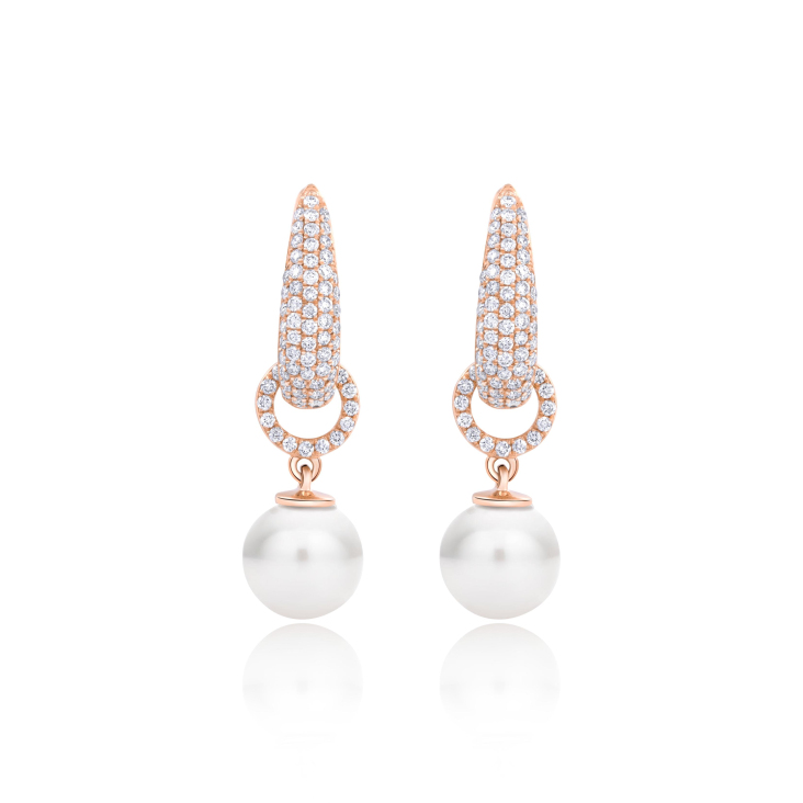 Boucles Excellence Or rose 750/1000 & Diamants
