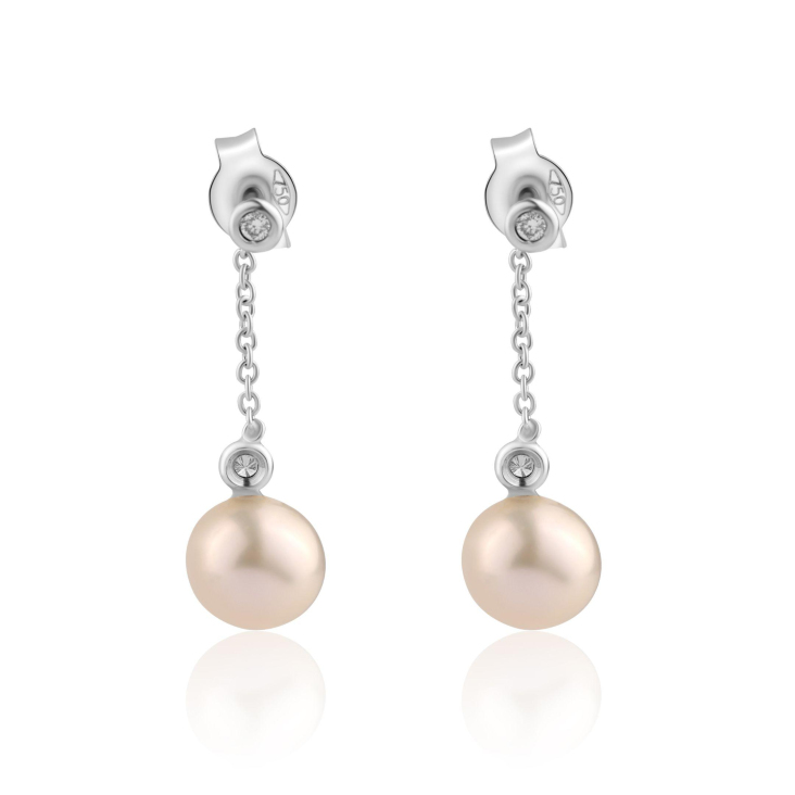 Boucles Excellence Or gris 750/1000, FWP & Diamants