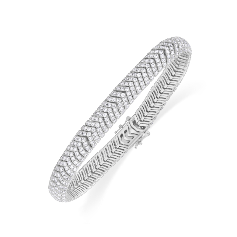 Bracelet Excellence Or gris 750/1000 & Diamants Bracelet Excellence Or gris 750/1000 & Diamants