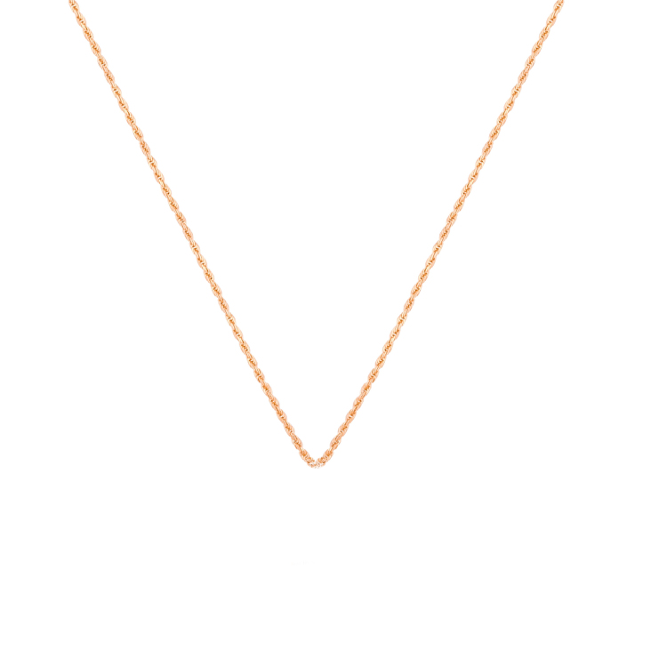 Chaine maille Corde Excellence Or Rose18K