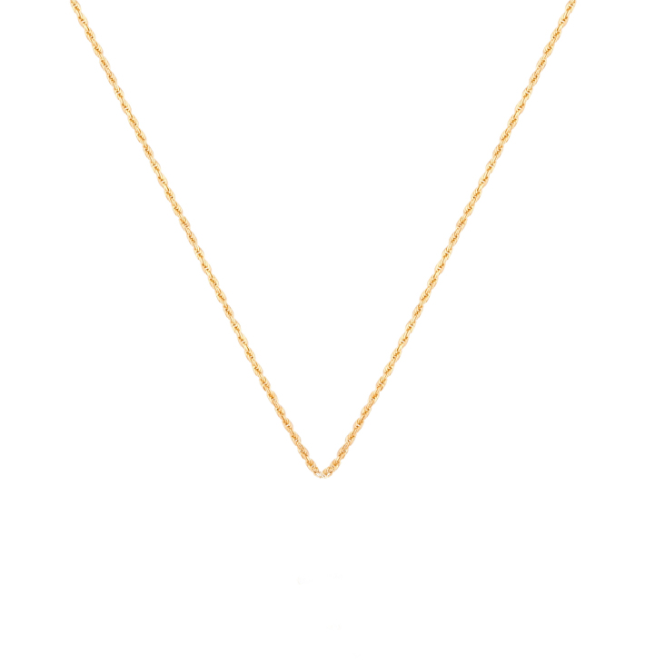 Chaine maille Corde Excellence Or jaune 18K