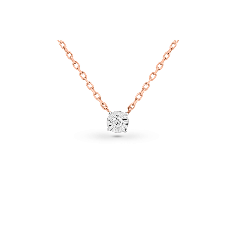 Collier Solitaire Excellence Or rose 750/1000 Collier Solitaire Excellence Or rose 750/1000
