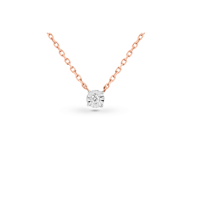 Collier Solitaire Excellence Or rose 750/1000 Collier Solitaire Excellence Or rose 750/1000