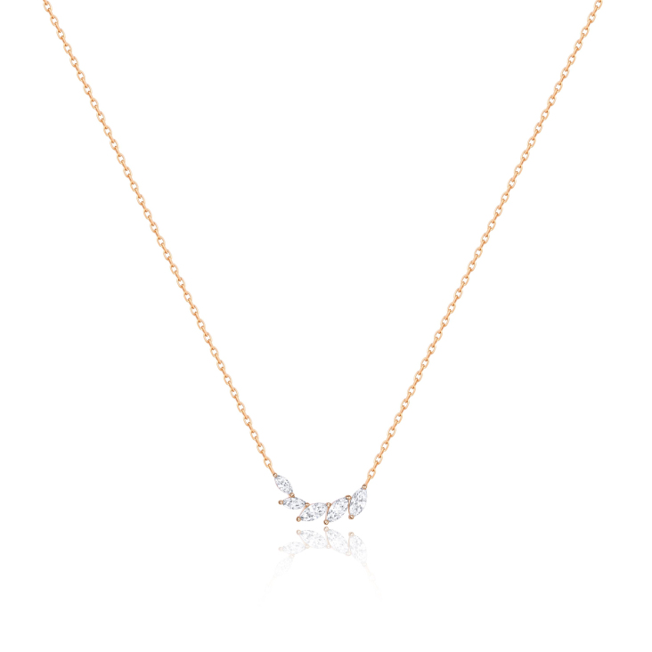 Collier navette Excellence Or jaune 750/1000 & Diamants