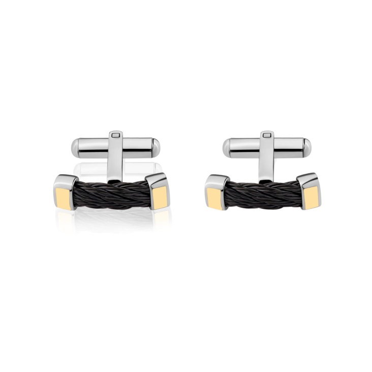 Boutons de manchettes Excellence Acier 316L & Or 750/1000 2