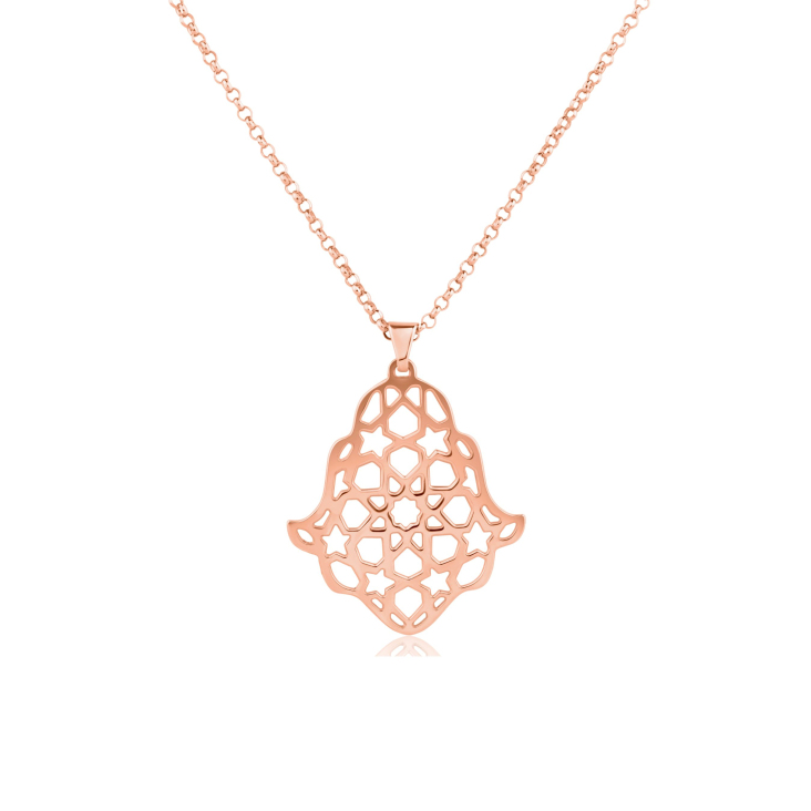Pendentif Khmissa Excellence Or rose 18K