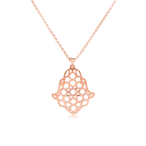 Pendentif Khmissa Excellence Or rose 18K