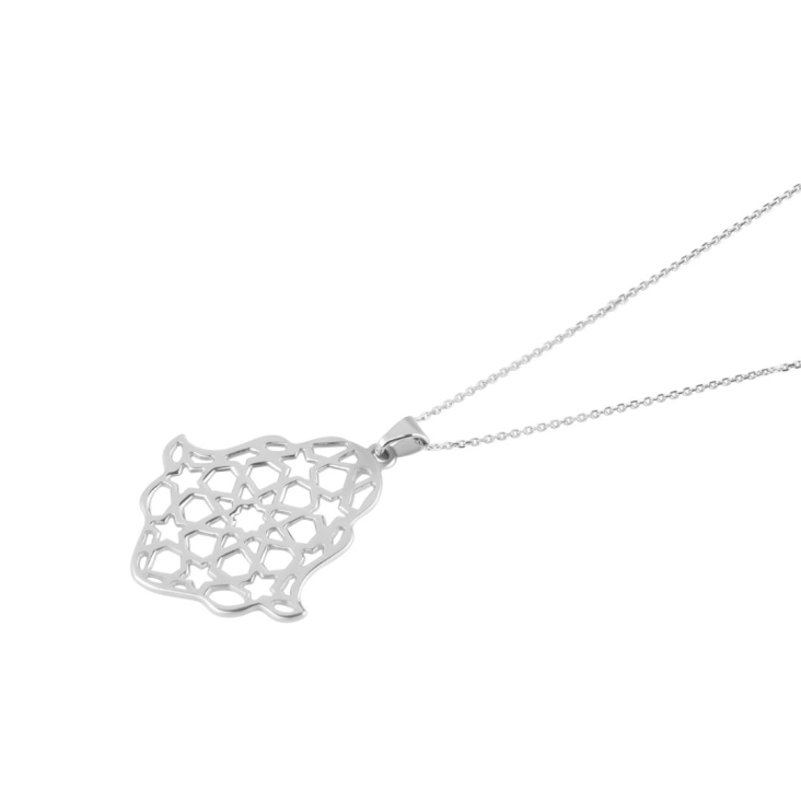 Pendentif Khmissa Excellence Or gris 750/1000 2