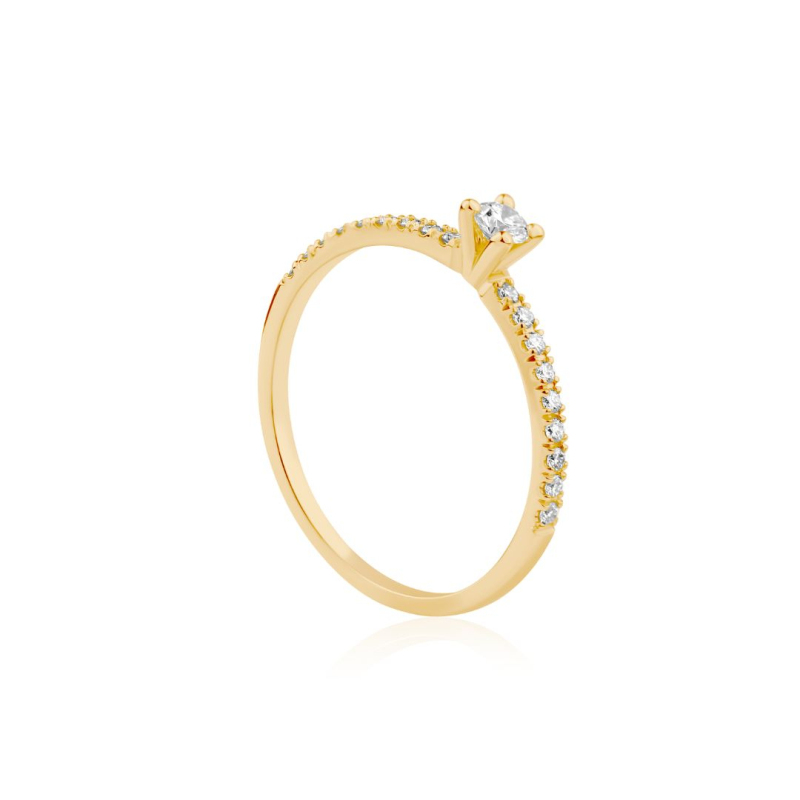 Solitaire & Alliance Excellence Or jaune 750/1000 & Diamants Solitaire & Alliance Excellence Or jaune 750/1000 & Diamants