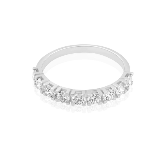 Demi alliance Excellence Or gris 750/1000 & Diamants