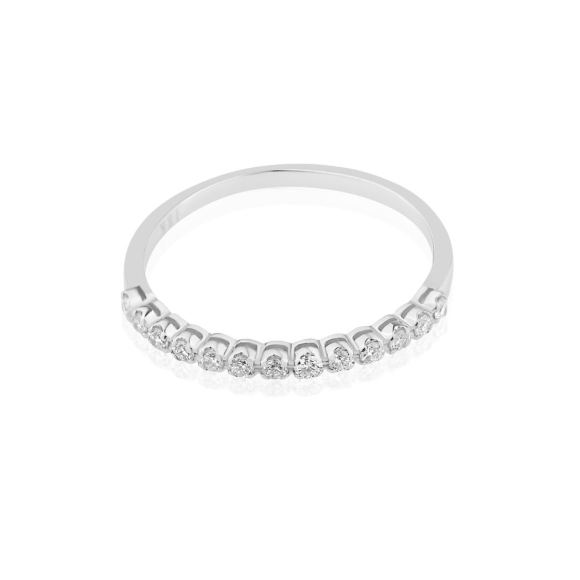 Demi alliance Excellence Or gris 750/1000 & Diamants