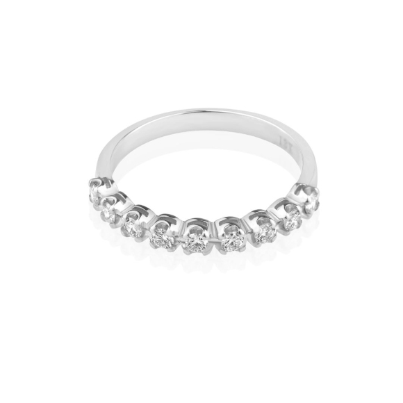 Demi alliance Excellence Or gris 750/1000 & Diamants