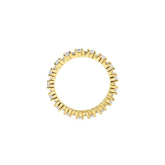 Alliance complète Excellence Plaqué Or 18K sertie de Zirconiums