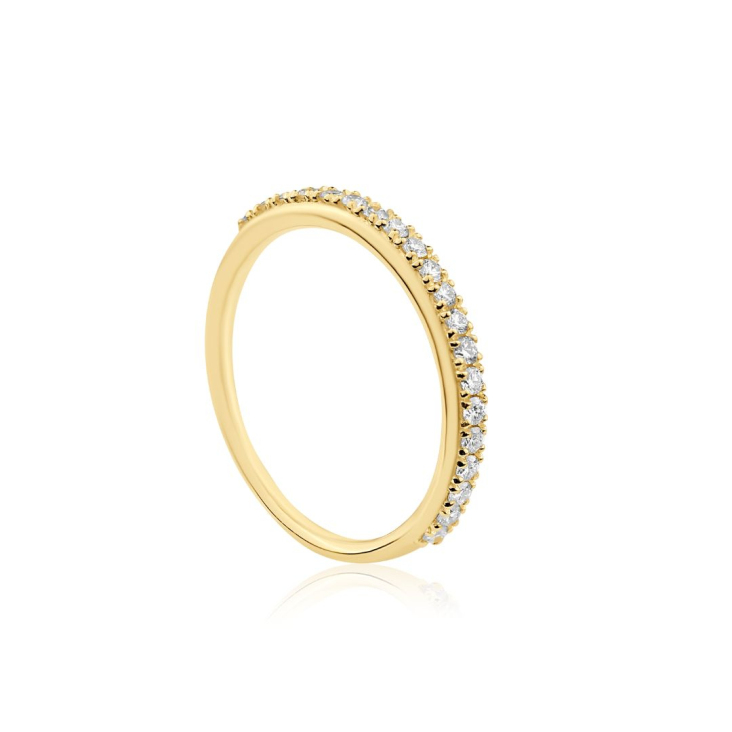 Demi alliance Excellence Or jaune 750/1000 & Diamants 2