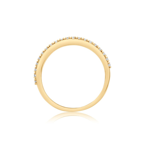 Demi alliance Excellence Or jaune 750/1000 & Diamants