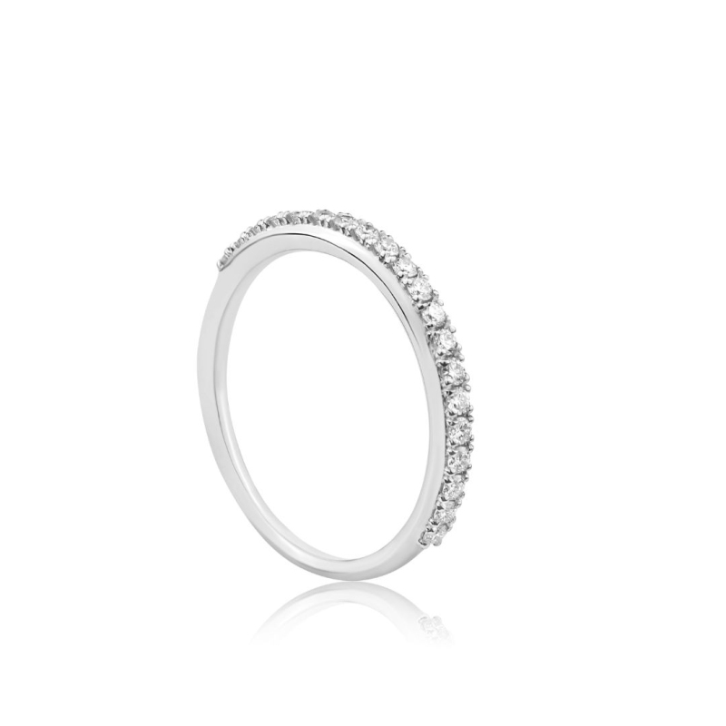 Demi alliance Excellence Or gris 750/1000 & Diamants Demi alliance Excellence Or gris 750/1000 & Diamants