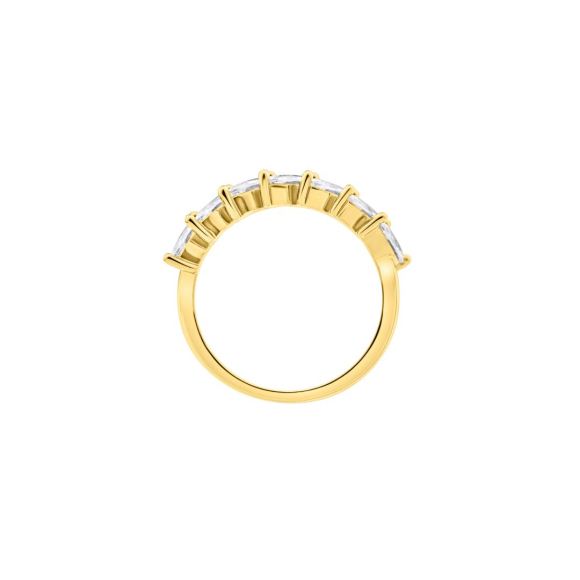 Demi alliance marquises Excellence Plaqué Or 18K sertie de de zirconiums