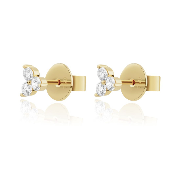 Puces d'oreilles Excellence Or jaune 750/1000 & Diamants
