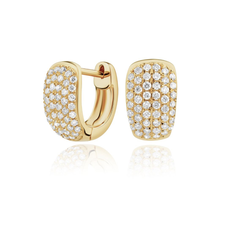 Créoles Excellence Or jaune 750/1000 & Diamants