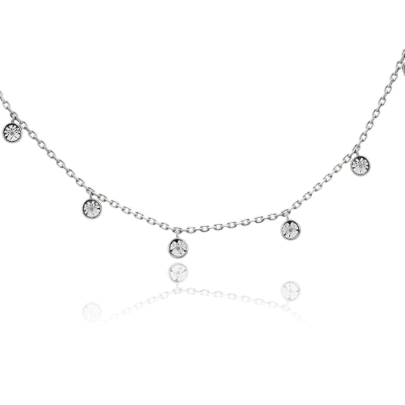 Collier Excellence Or gris 750/1000 & Diamants