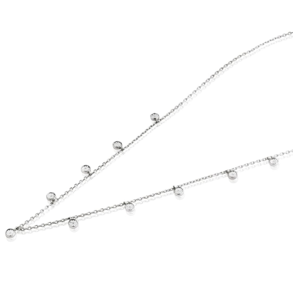 Collier Excellence Or gris 750/1000 & Diamants