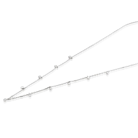 Collier Excellence Or gris 750/1000 & Diamants