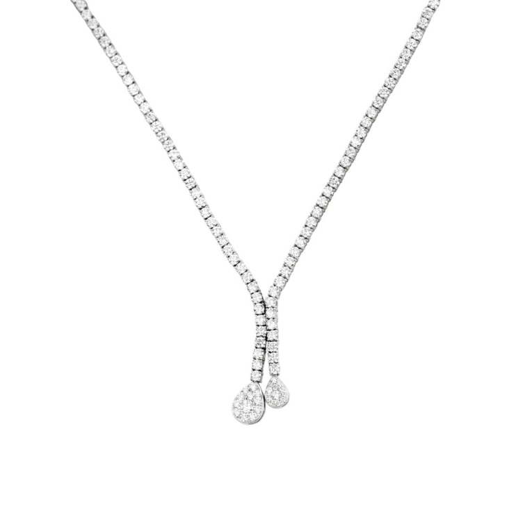 Collier rivière Excellence Or gris 750/1000 & Diamants