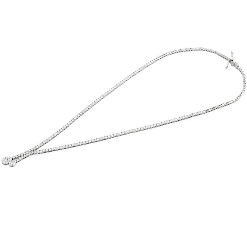 Collier rivière Excellence Or gris 750/1000 & Diamants Collier rivière Excellence Or gris 750/1000 & Diamants