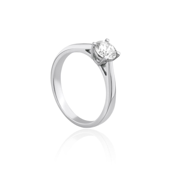 Solitaire Excellence Or gris 750/1000 & Diamant
