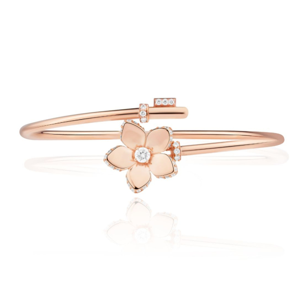Bracelet Flower Excellence Or rose 750/1000 & Diamants