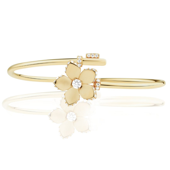 Bracelet Flower Excellence Or jaune 750/1000 & Diamants