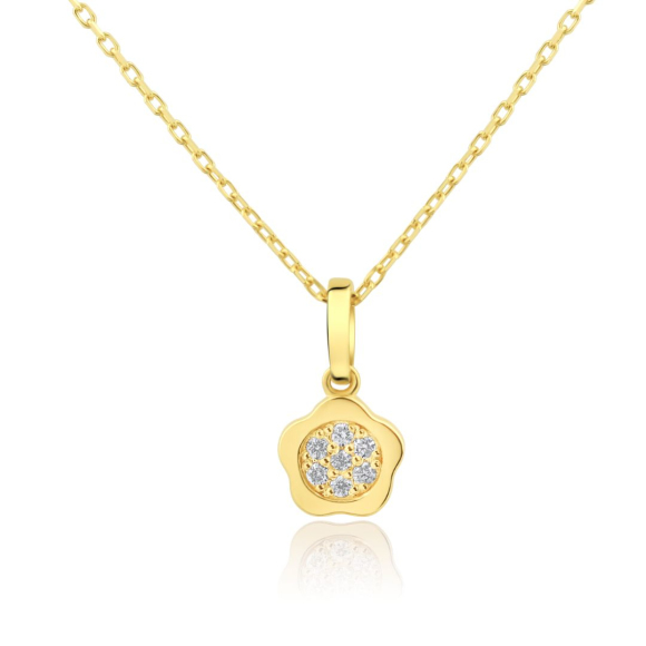 Collier marguerite Excellence Or jaune 750/1000 & Diamants