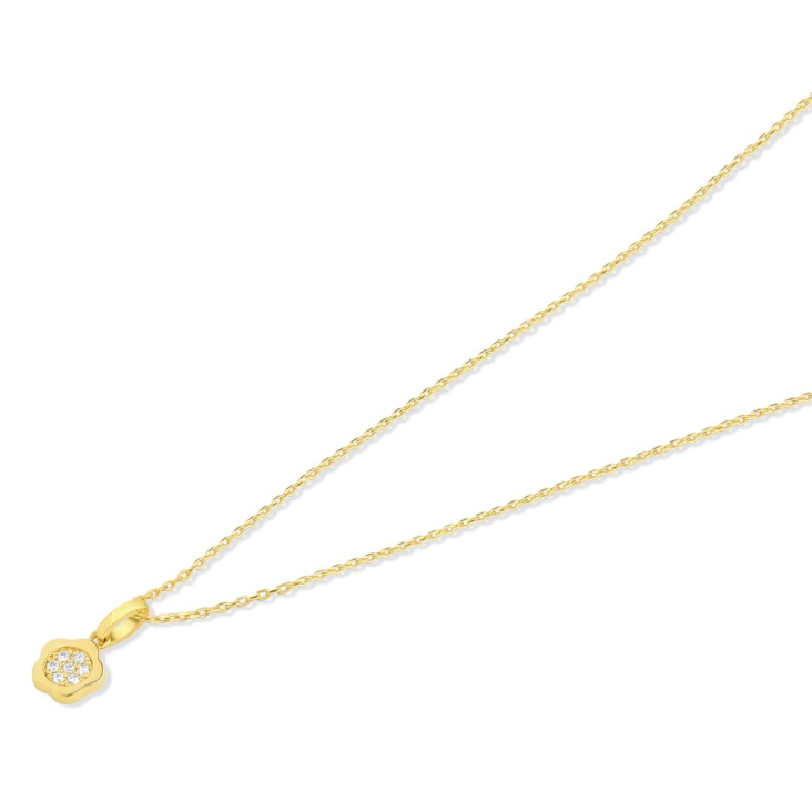 Collier marguerite Excellence Or jaune 750/1000 & Diamants 2