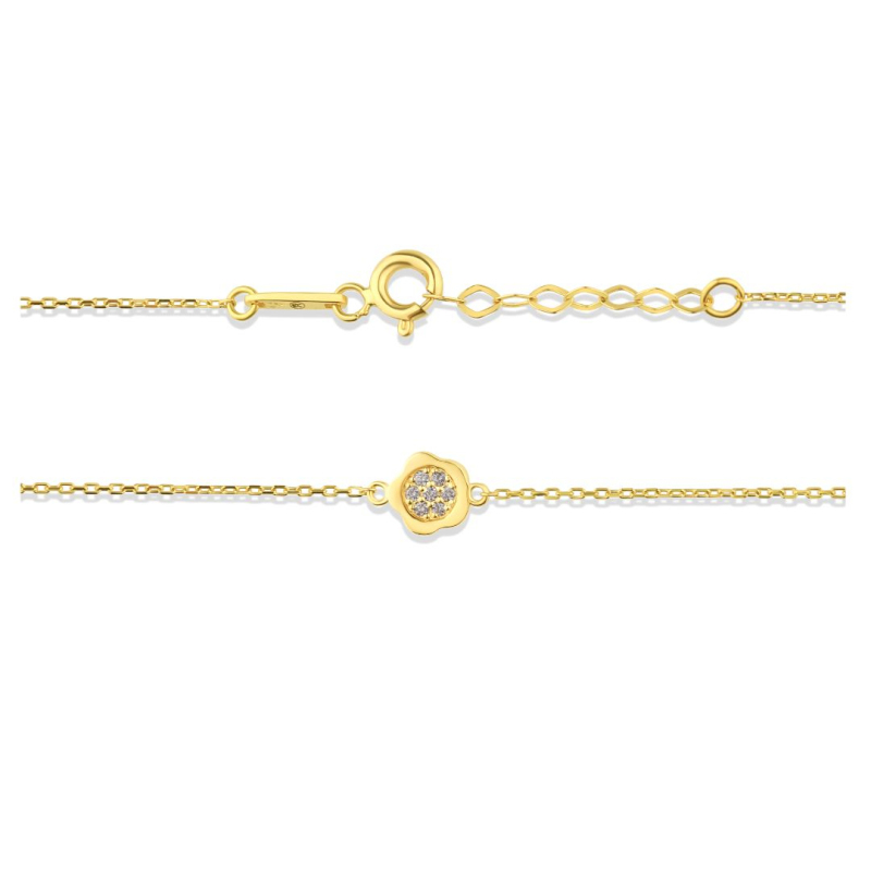 GOURMETTE MARGUERITE EXCELLENCE OR JAUNE 750/1000 & DIAMANTS GOURMETTE MARGUERITE EXCELLENCE OR JAUNE 750/1000 & DIAMANTS