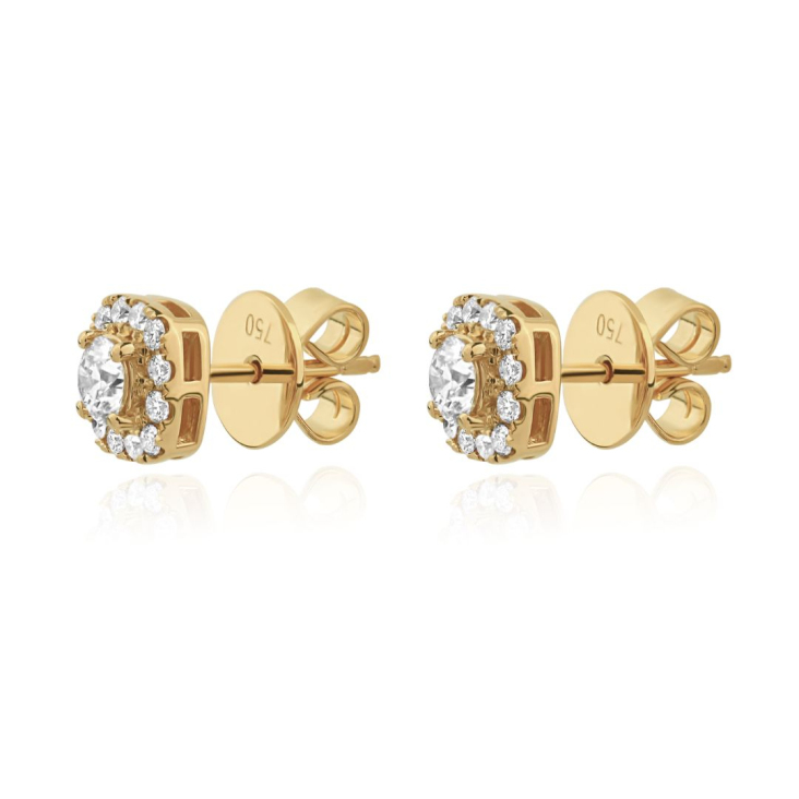 Boucles Excellence Or jaune 750/1000 & Diamants