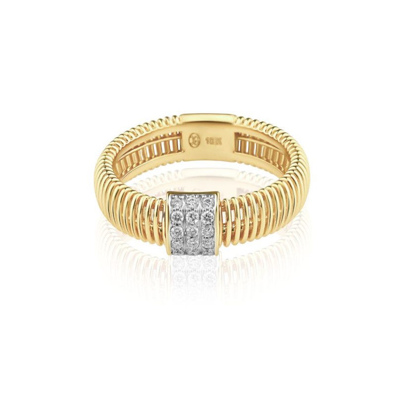 Bague Excellence Or jaune 750/1000 & Diamants