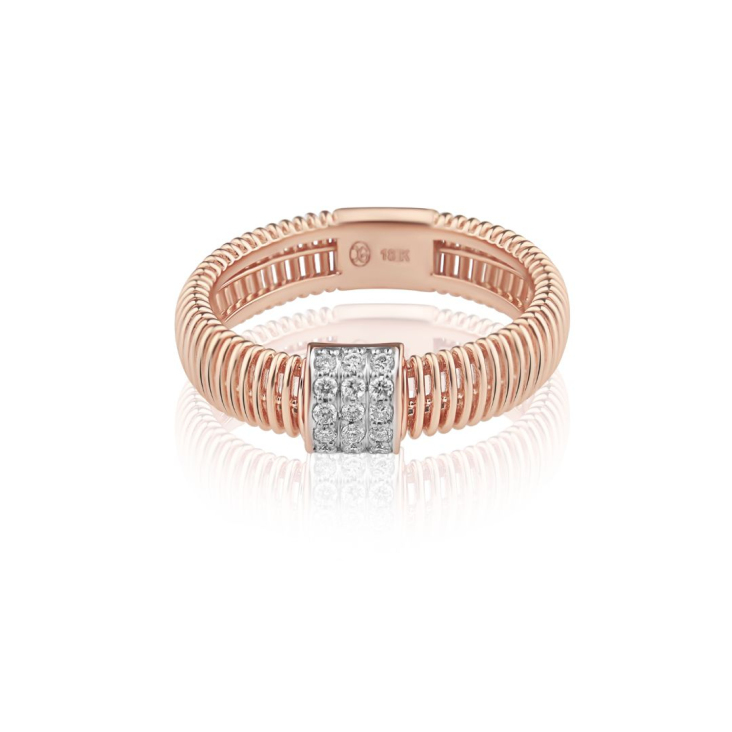 Bague Excellence Or rose 750/1000 & Diamants