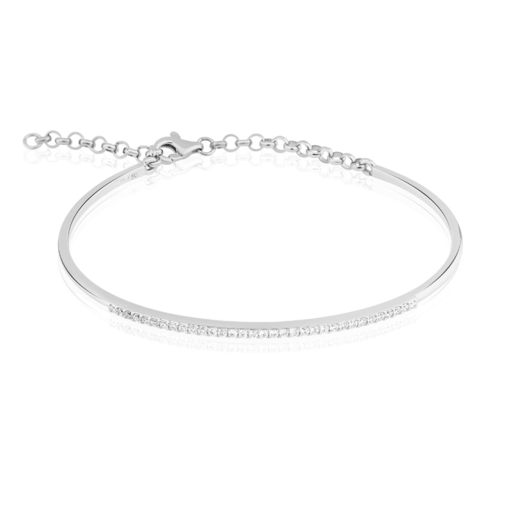 Bracelet Excellence Or gris 750/1000 & Diamants