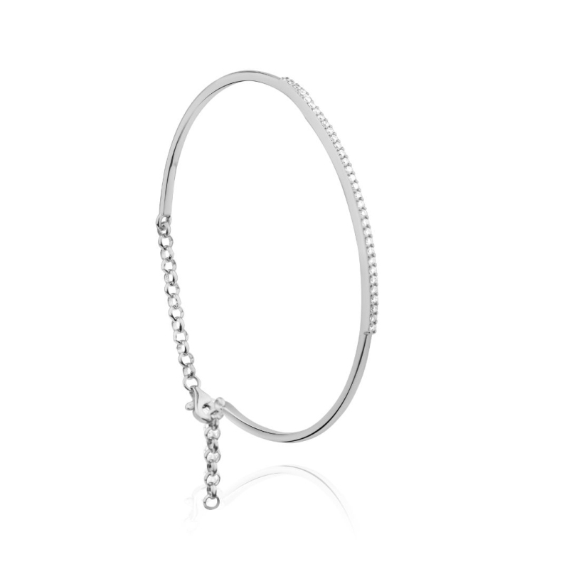 Bracelet Excellence Or gris 750/1000 & Diamants Bracelet Excellence Or gris 750/1000 & Diamants