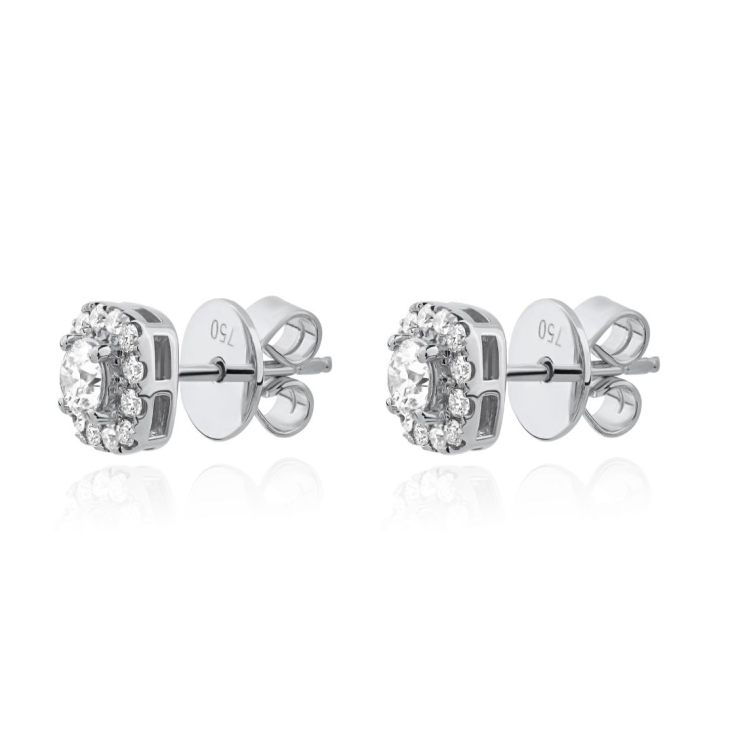 Boucles Excellence Or gris 750/1000 & Diamants