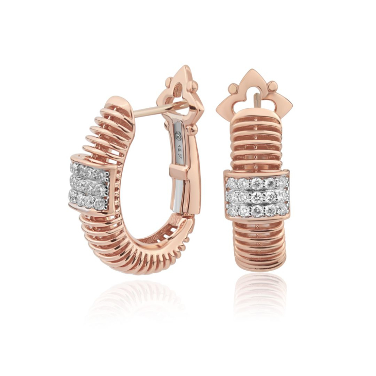 CRÉOLES EXCELLENCE OR ROSE 750/1000 & DIAMANTS