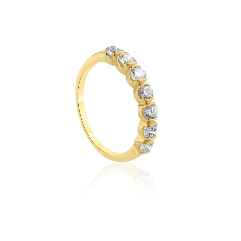 Demi alliance Excellence Or jaune 750/1000 & Diamant Demi alliance Excellence Or jaune 750/1000 & Diamant