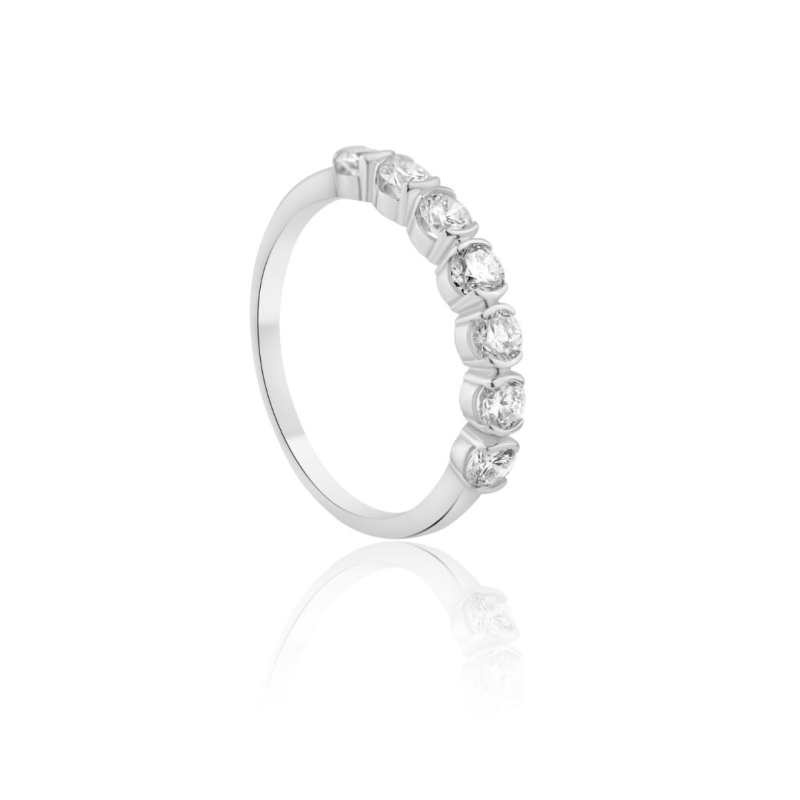 Demi alliance Excellence Or gris 750/1000 & Diamant Demi alliance Excellence Or gris 750/1000 & Diamant